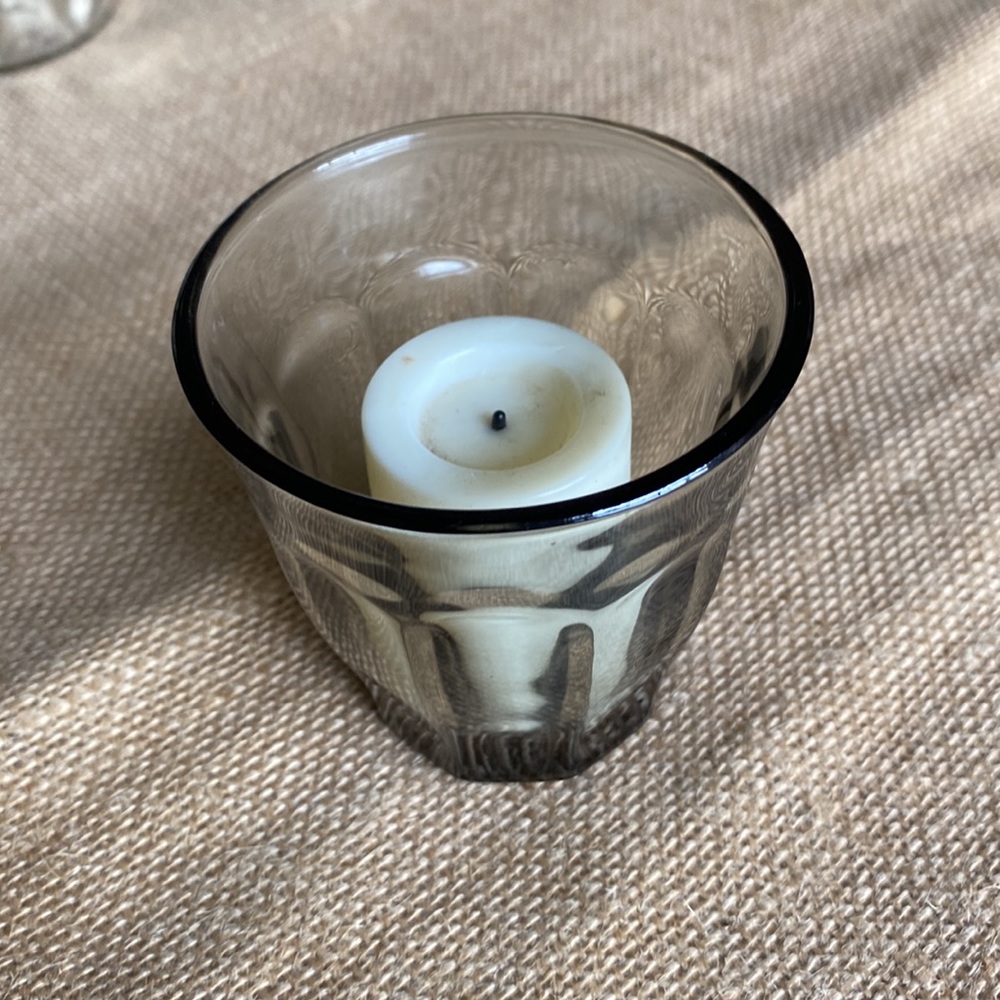 Bistro Style Glasses or votive candle holder set of 6 - Picture 4 of 9